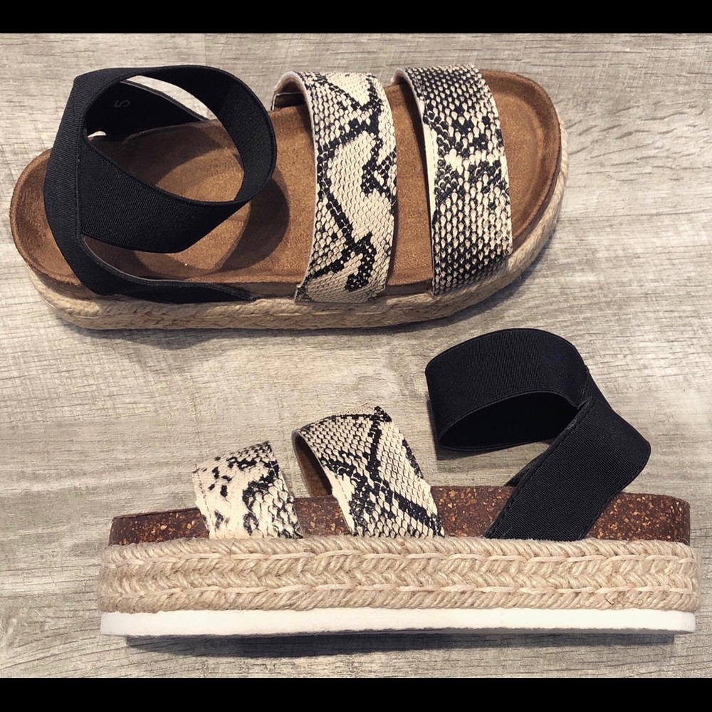 Python platform sandals